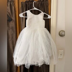 Charming White Formal Kids Dress Sz 2T flower girl wedding party